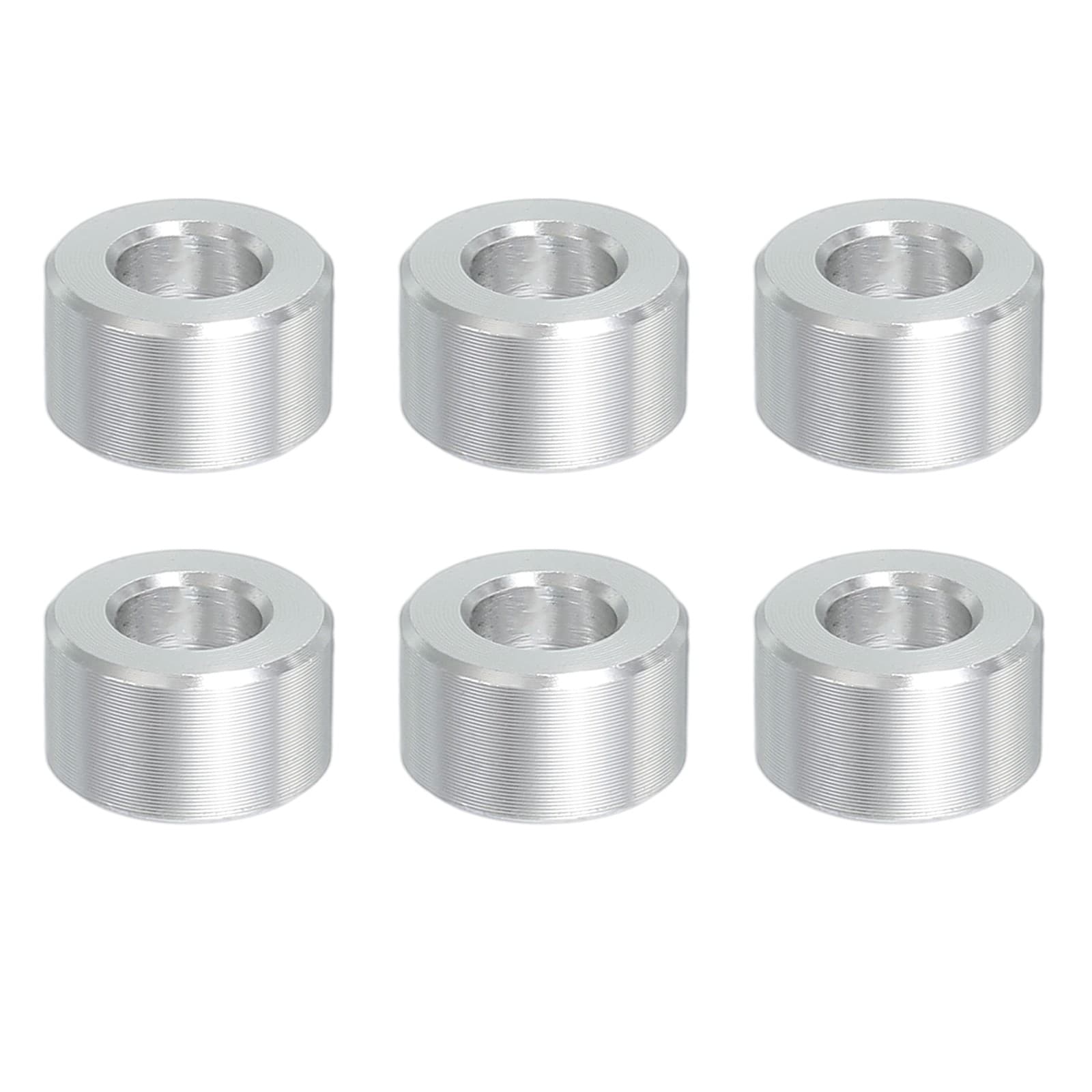6PCS Aluminum Spacers,1/4 x 1/2 Metal Spacers Aluminum 3/8 L,Silver