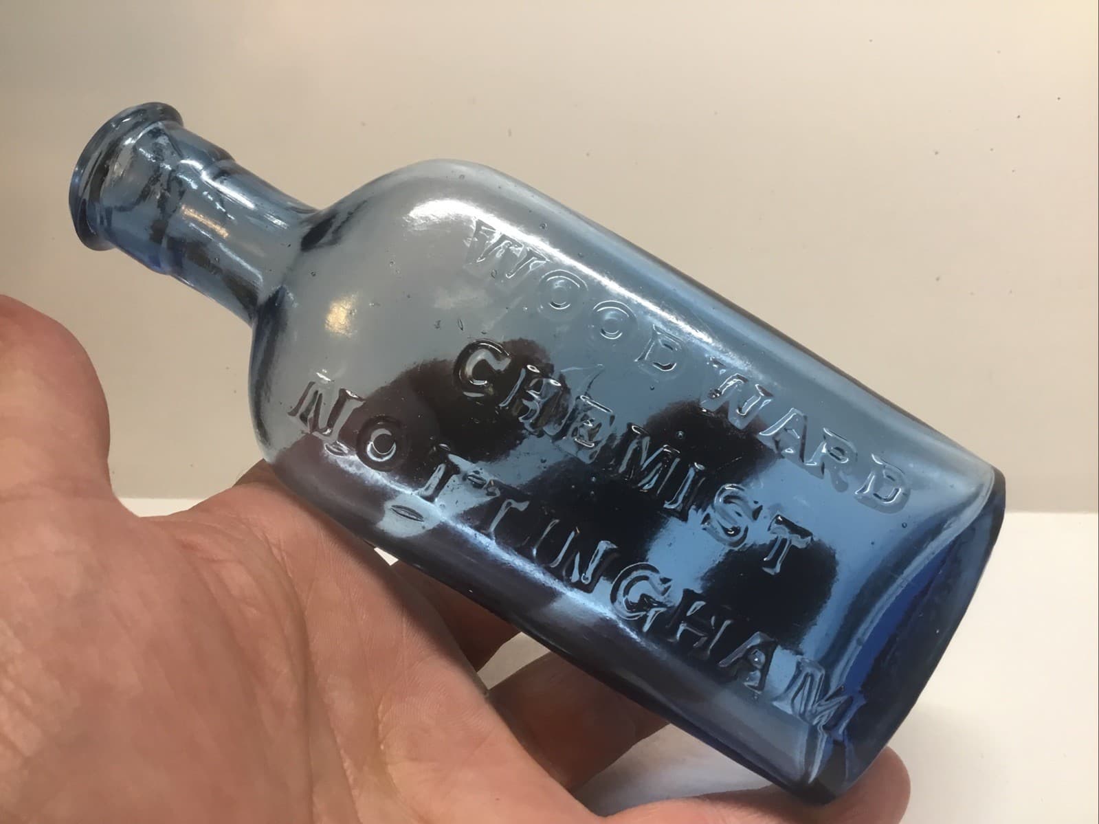 Antique Woodward Chemist Bottle. “Gripe Water” Babies Medicine Bottle.