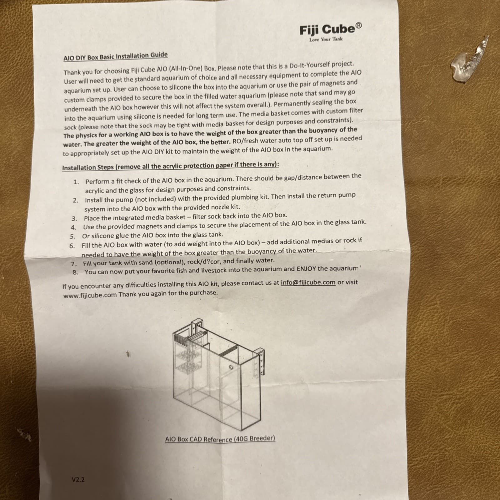 Fiji Cube AIO DIy Kit IB10-40g breeder 6