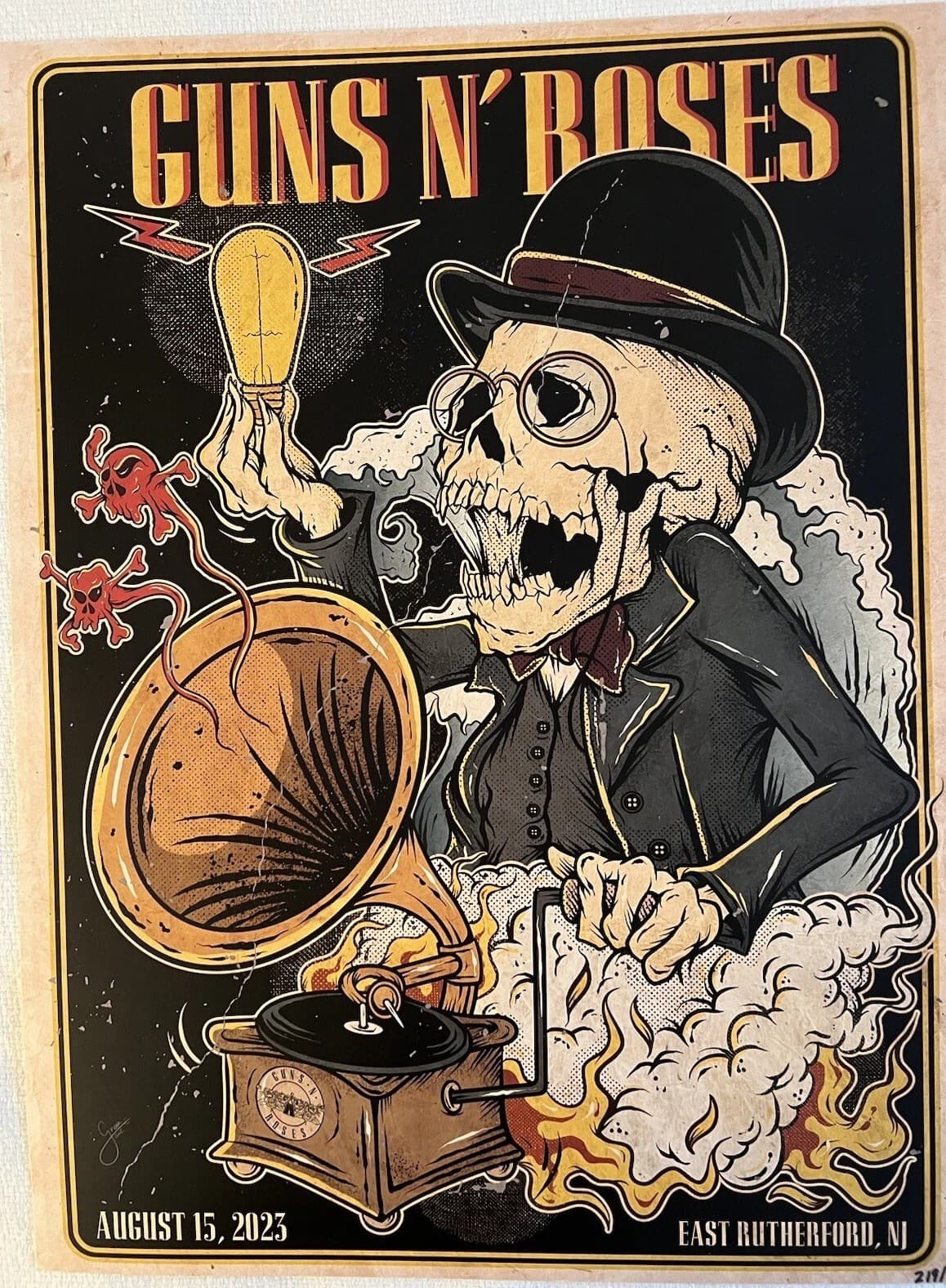 GUNS N ROSES POSTER METLIFE EAST RUTHERFORD NJ 8/15/2023 AXL SLASH LMTD #167/250 4