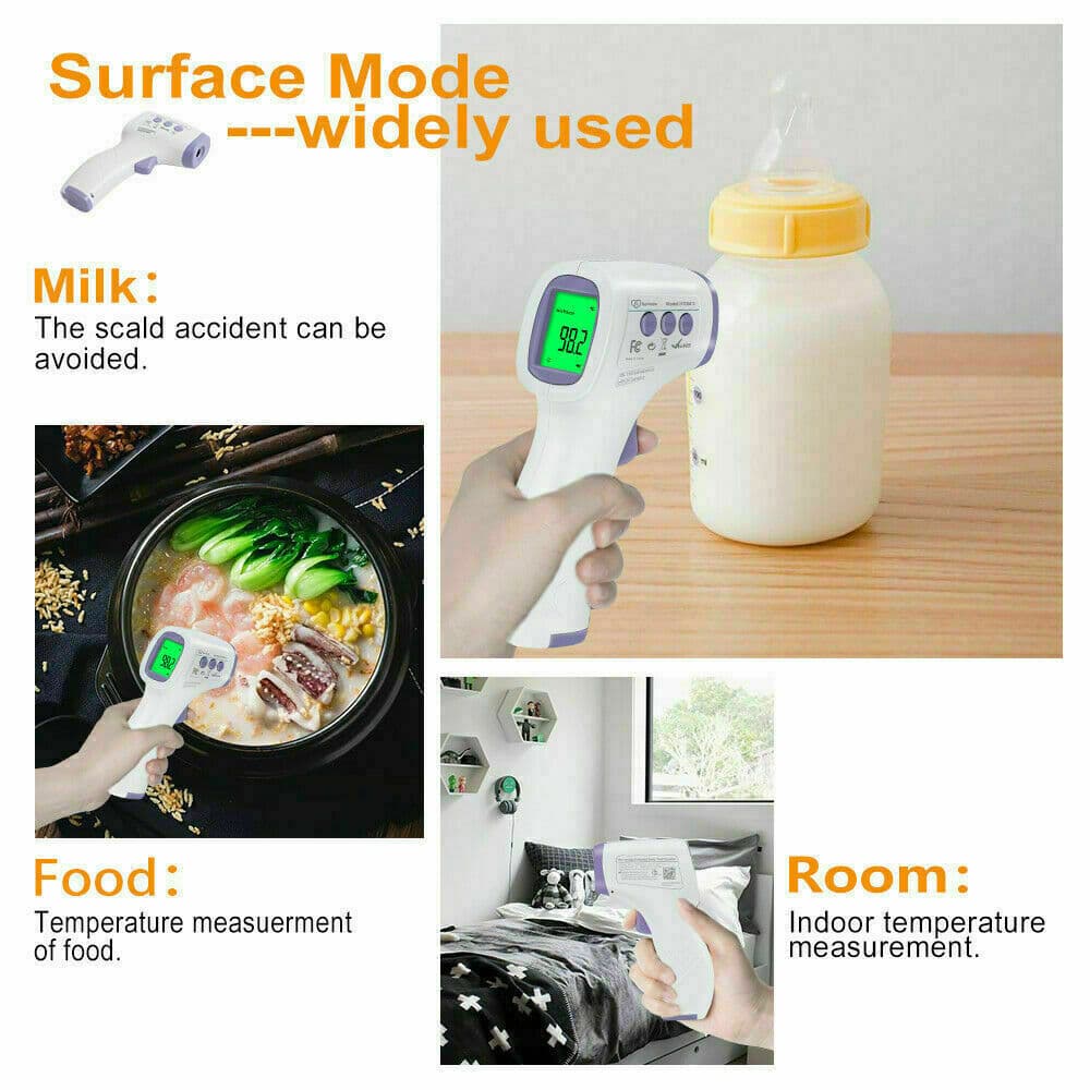 Medical NON-CONTACT Body Forehead IR Infrared Laser Digital Thermometer 4