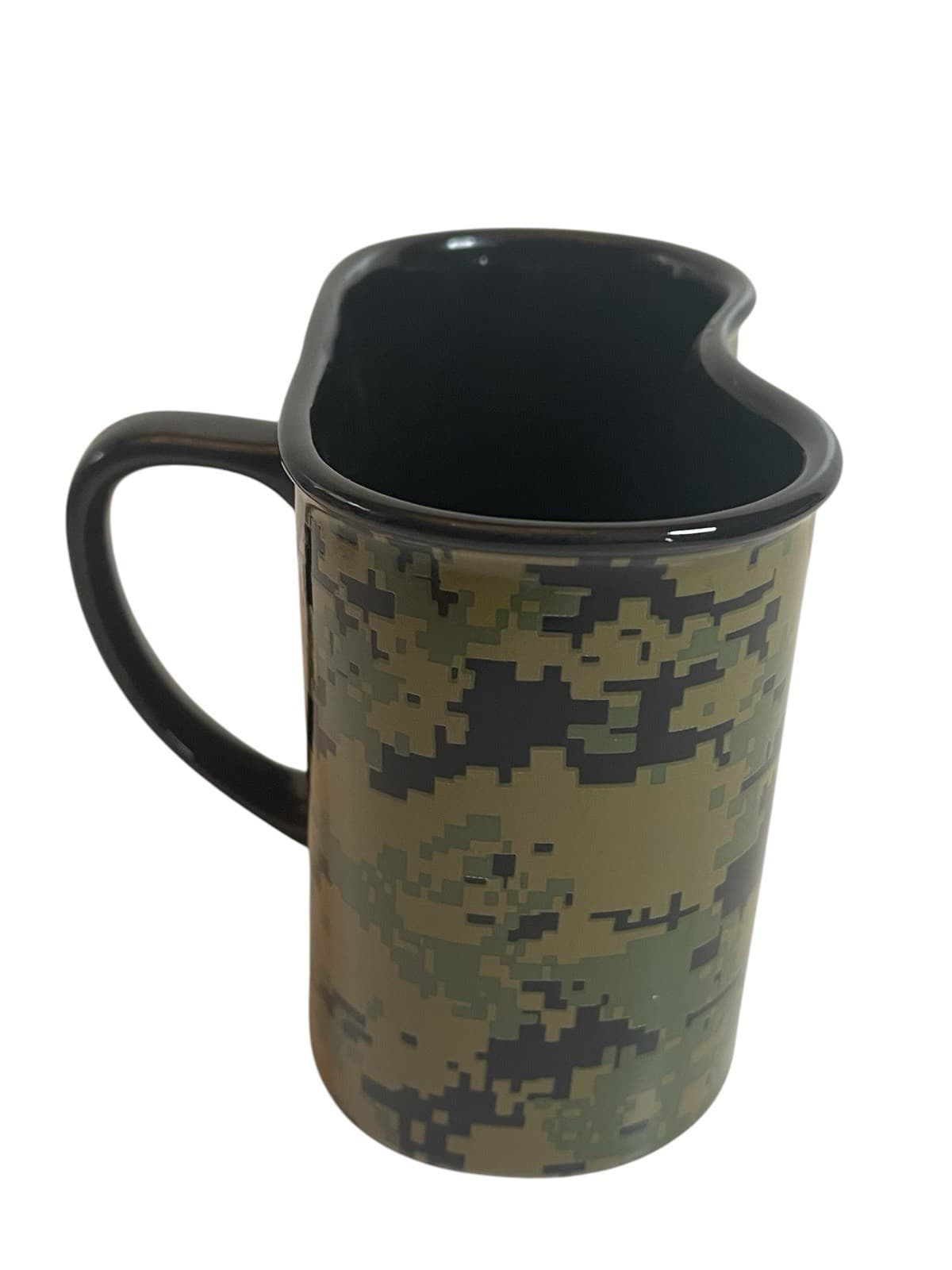 Official USMS Navy Military Marpat Camo Embossed Canteen Ceramic Mug 16 Oz 2