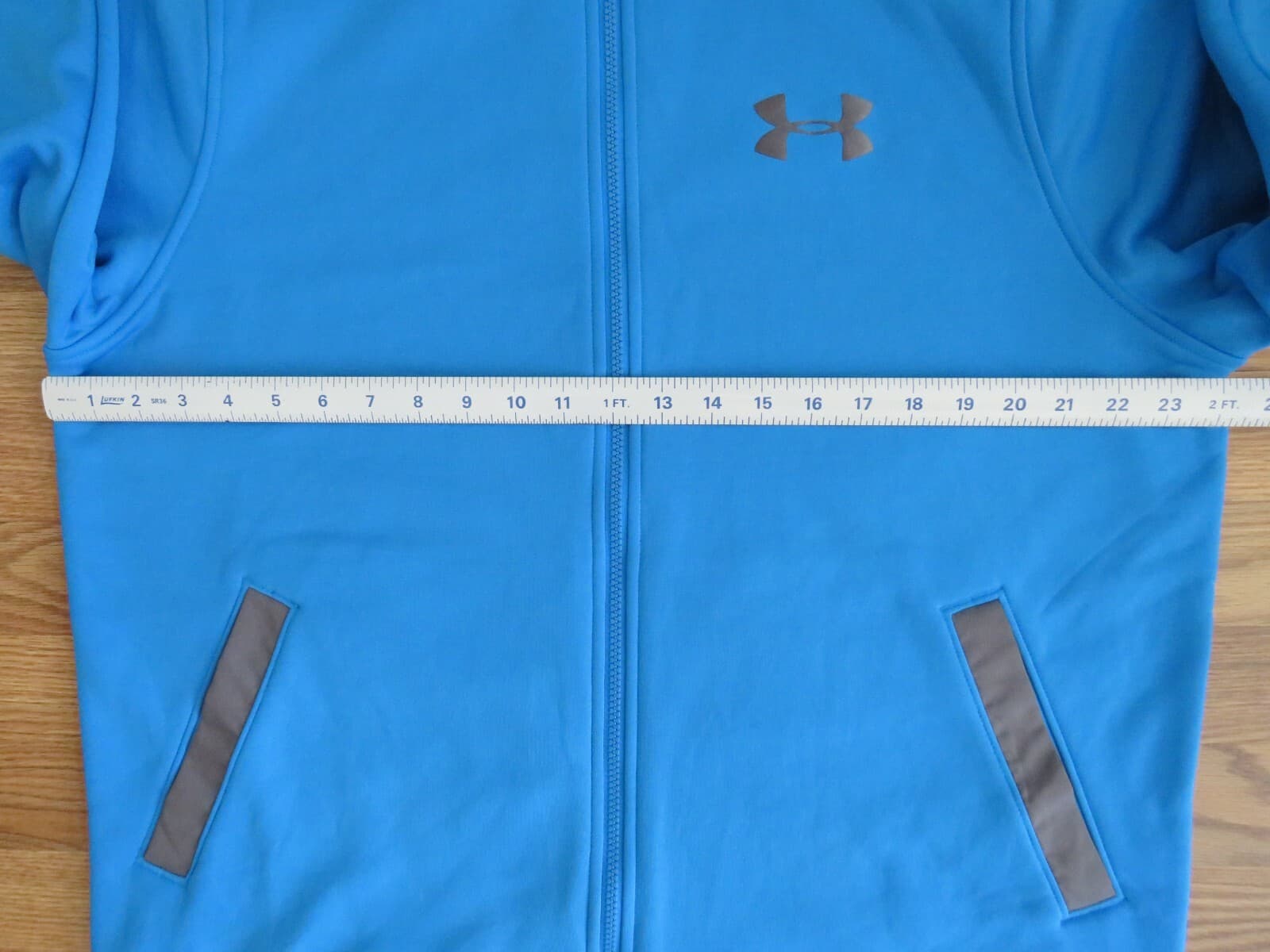 UNDER ARMOUR 'STORM' men's LARGE Fleece Jacket  THICK ~ turquoise blue 4