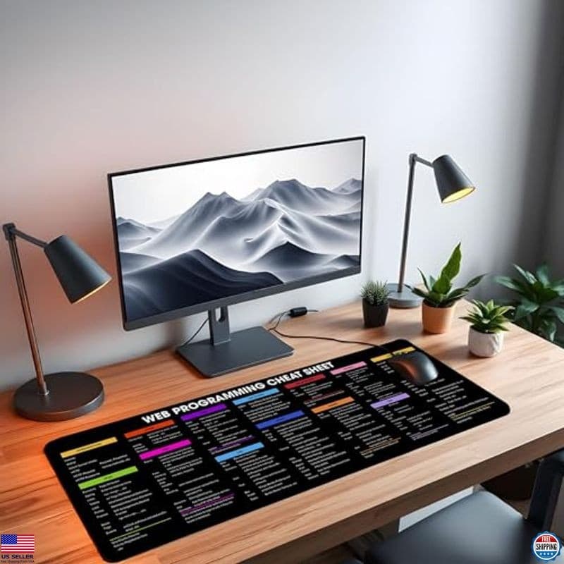 Ultimate Web Programming Cheat Sheet Mouse Pad - Essential Mat for Developers 2
