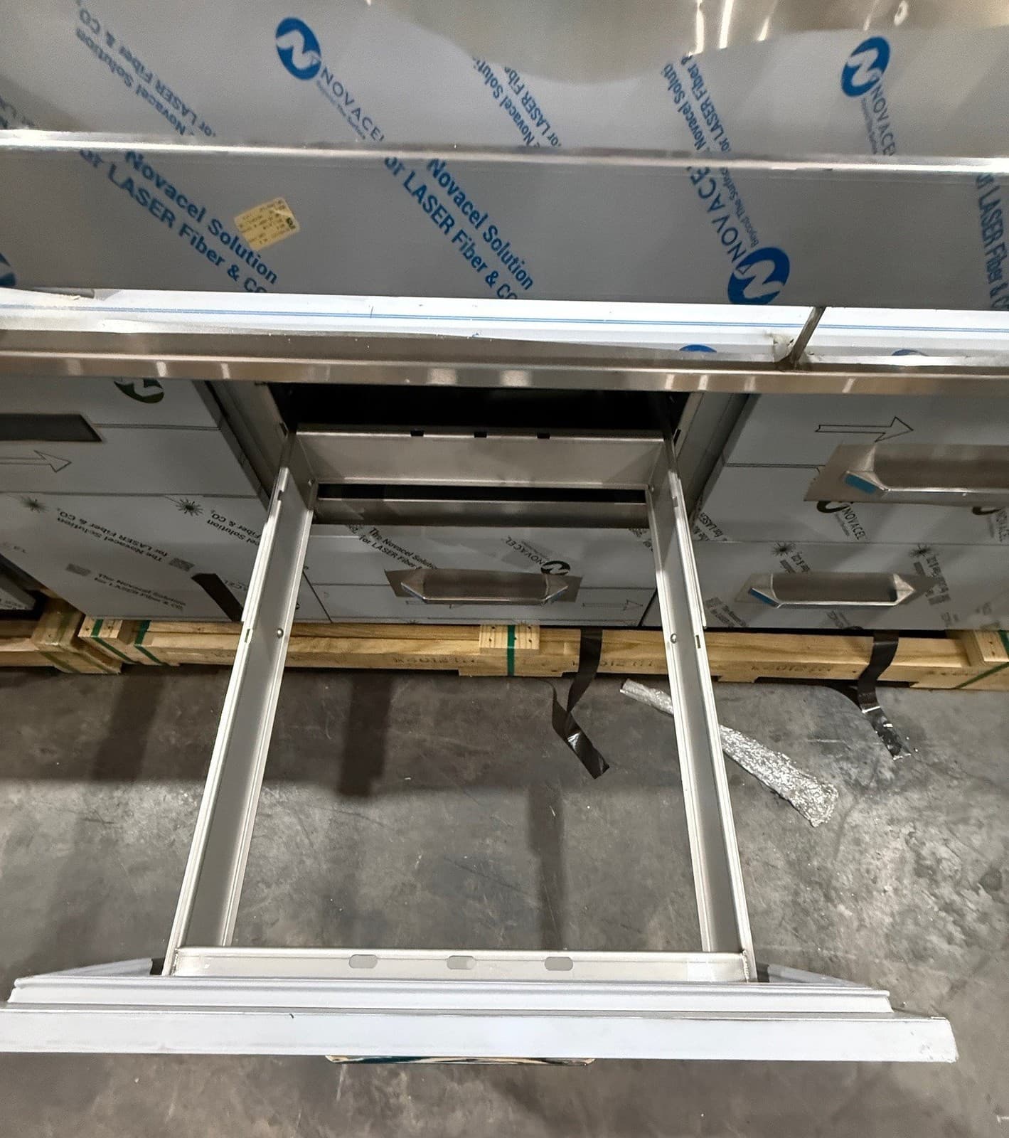 NEW RANDELL DOMHC120R 10' 4-DRAWER 2-DOOR REFRIGERATED PIZZA SANDWICH PREP 6