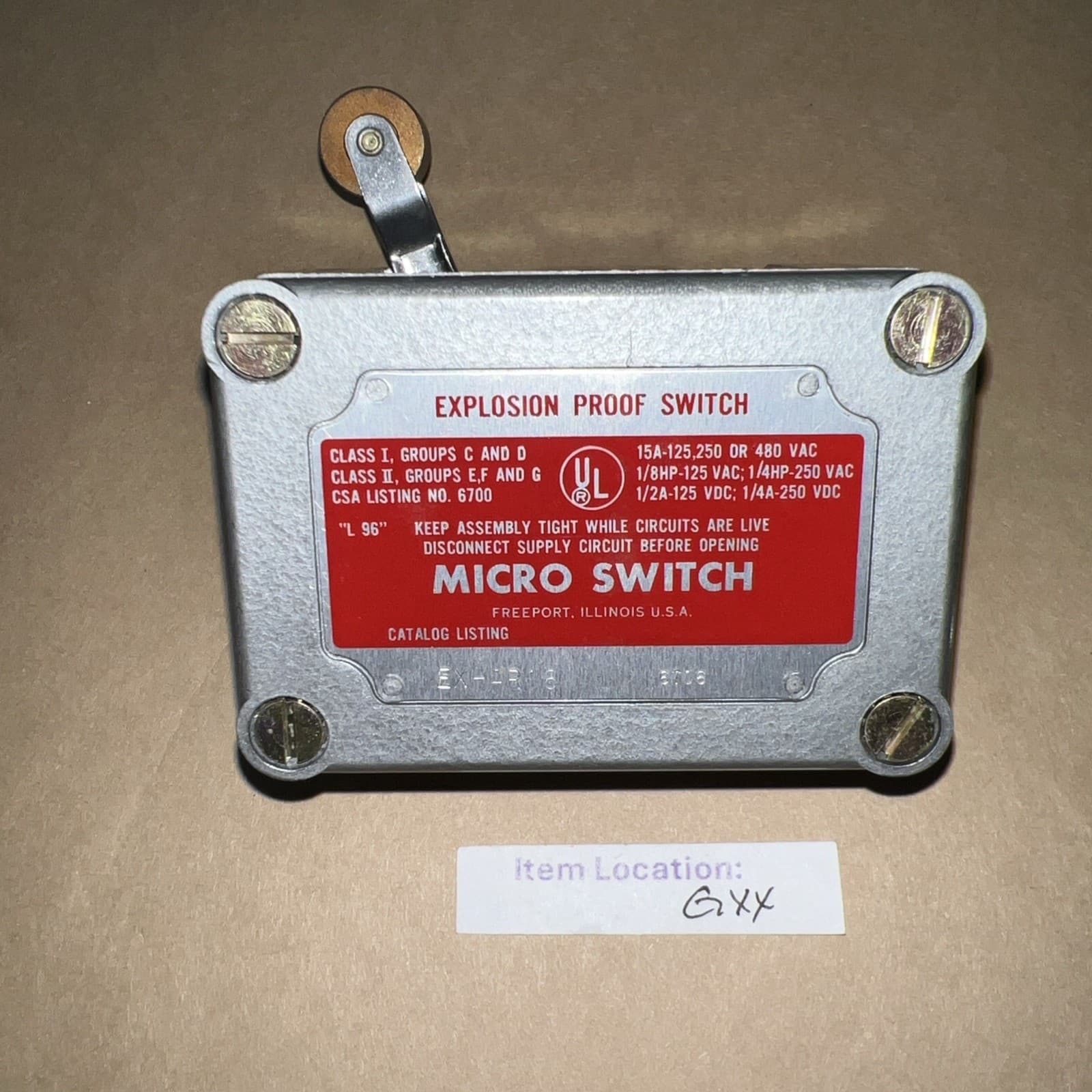 HONEYWELL EX-AR16/EXAR16 EXPLOSION PROOF MICRO LIMIT SWITCH 5