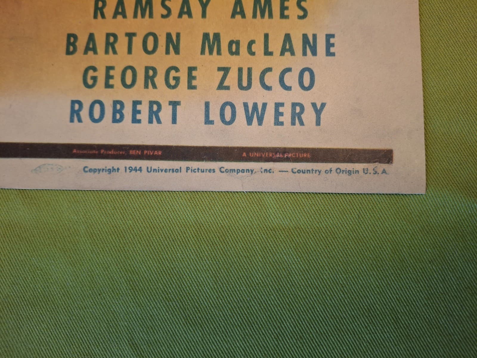 THE MUMMY'S GHOST Original Lobby Card 1944 Universal, Lon Chaney, Frankenstein 4