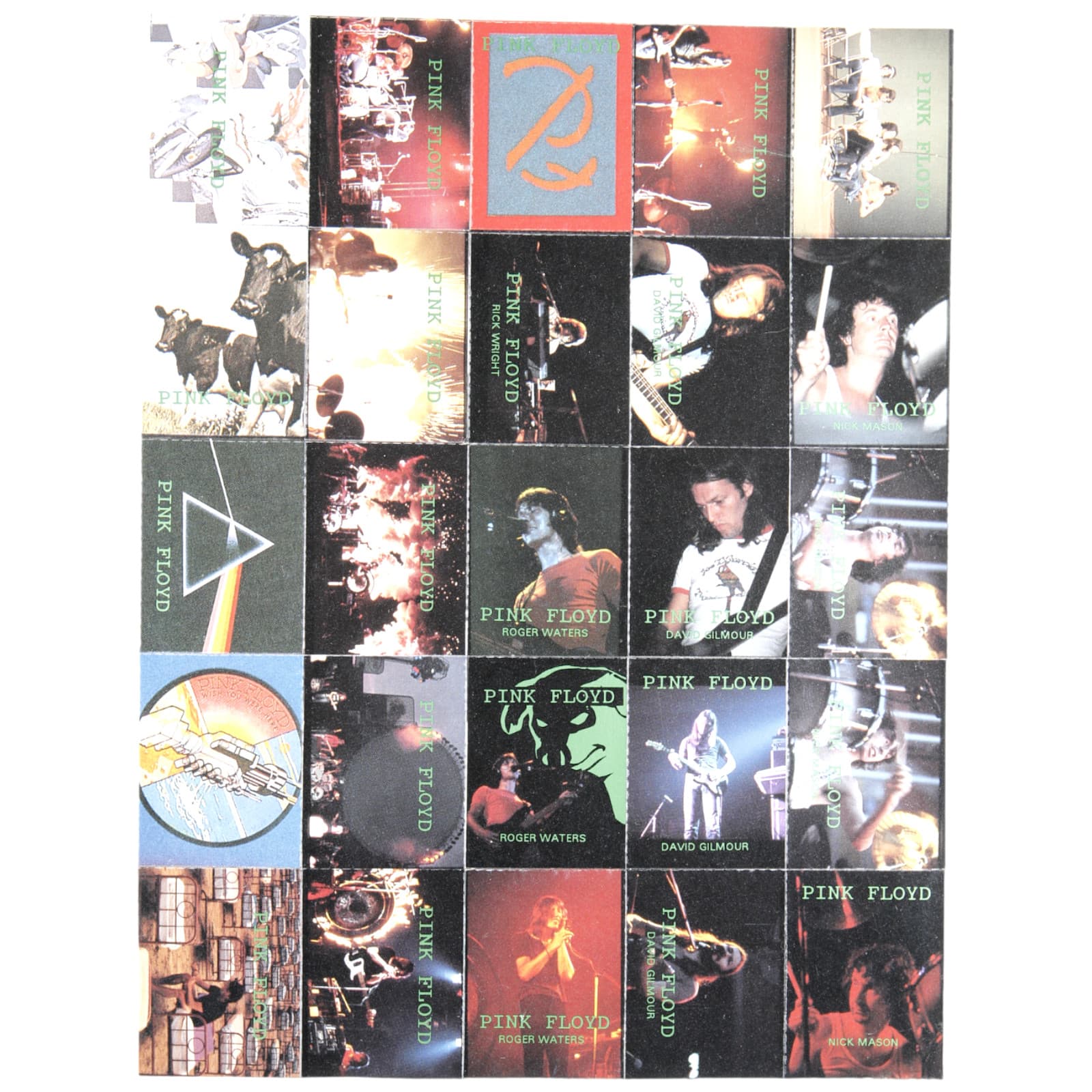 Pink Floyd Sheet of 25 stickers, 1994 Rock Fantasy Sheet