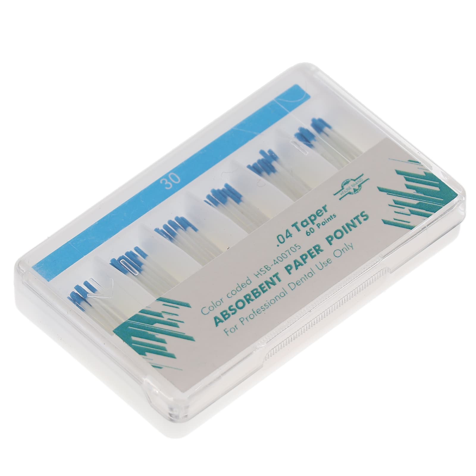 House Brand Dentistry 400705 HSB Absorbent Paper Points .04 Taper #30 60/Pk 5