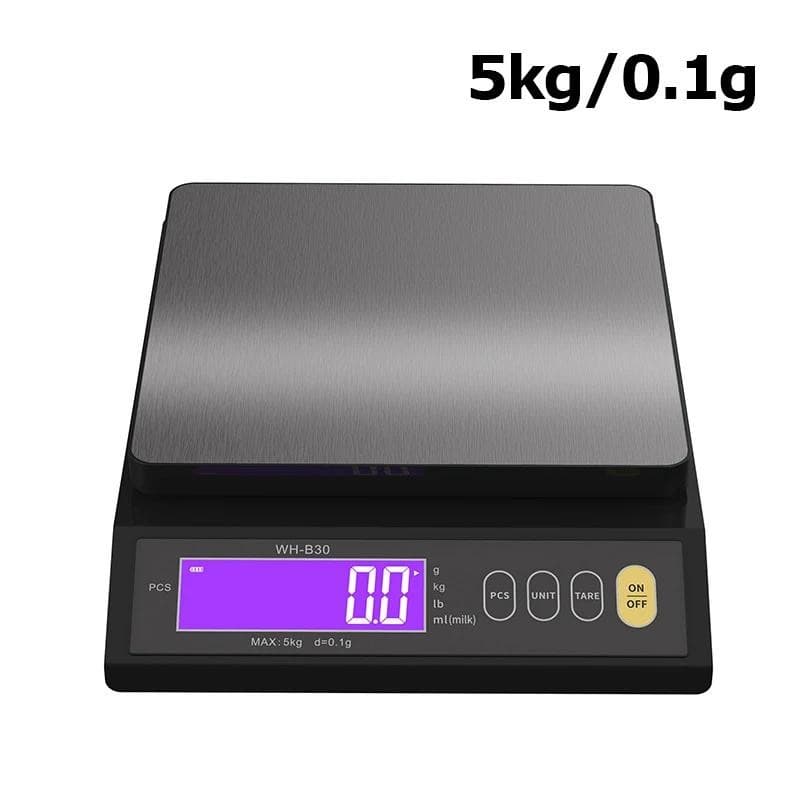 Digital Kitchen Scale 5kg/0.1g 10kg/1g Stainless Steel Waterproof Lcd Weighing