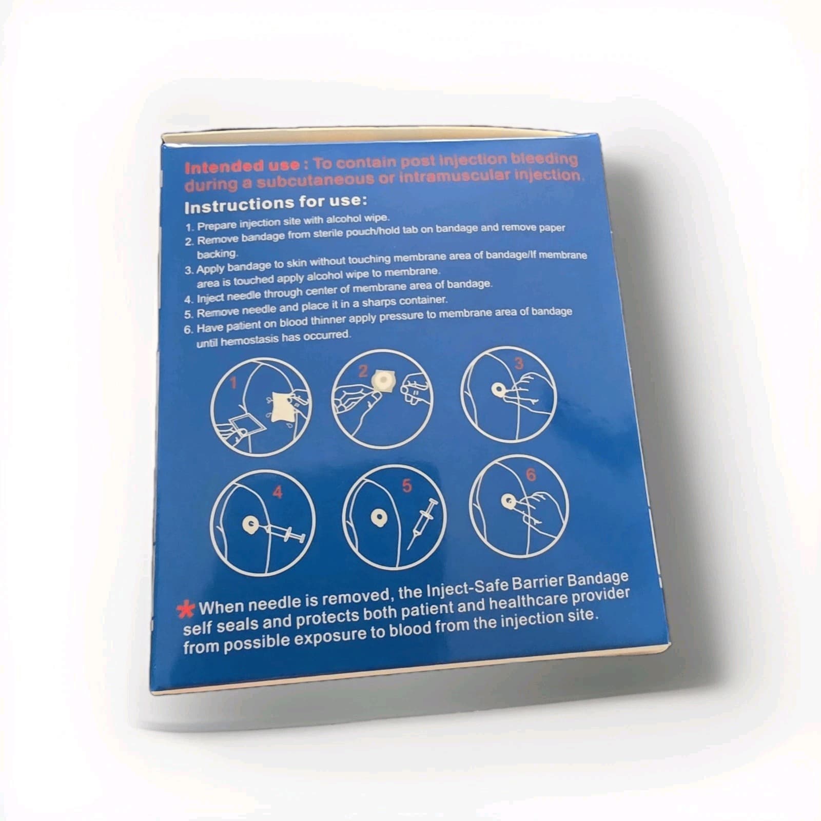 Inject-Safe Barrier Bandages 1-3/8" Diameter Injection Site Bandages Box of 100 3
