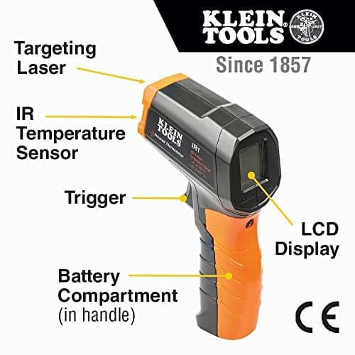 Klein IR1 IR1 Infrared Thermometer, Digital Laser Gun is Non-Contact Thermometer 2