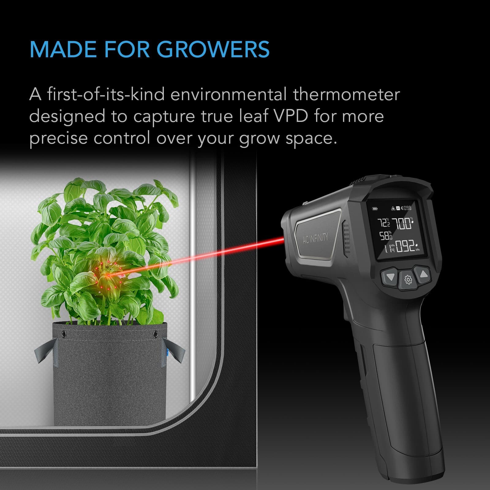 VPD Thermometer, Handheld Environmental Monitor, Captures Leaf VPD & Temperature 2