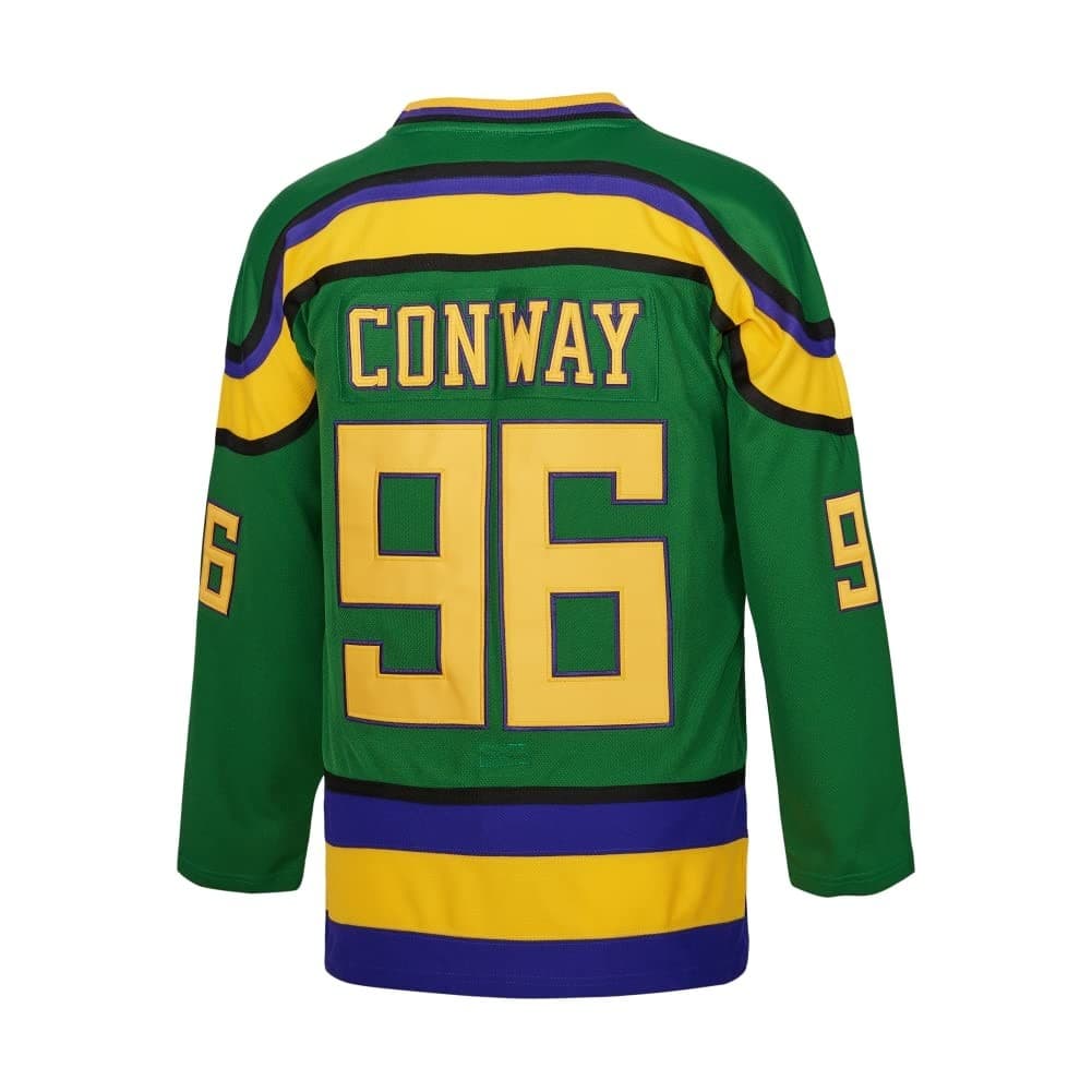 D-5 Youth Mighty Ducks Jersey #96 Conway #99 Banks Jersey,Movie Ice Hockey Je... 3