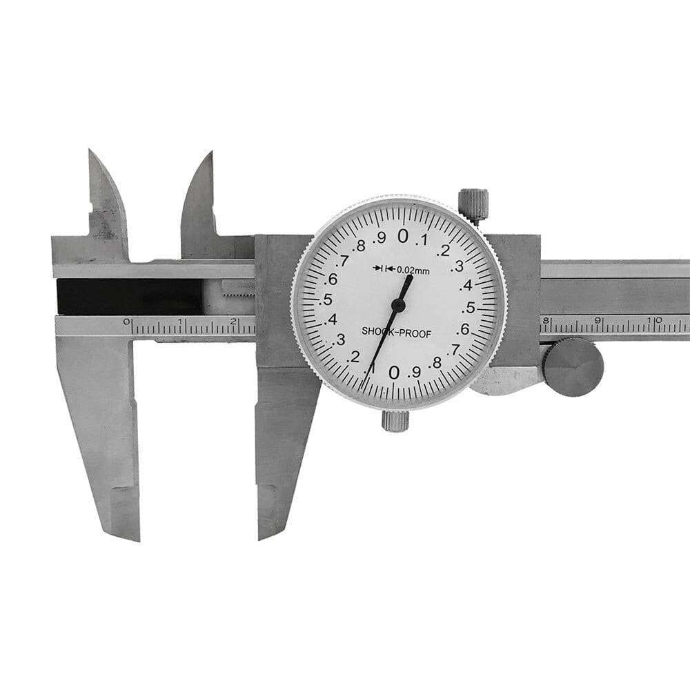 150mm Precision Stainless Steel Metric Dial Caliper 0.02mm Graduation Shockproof 5