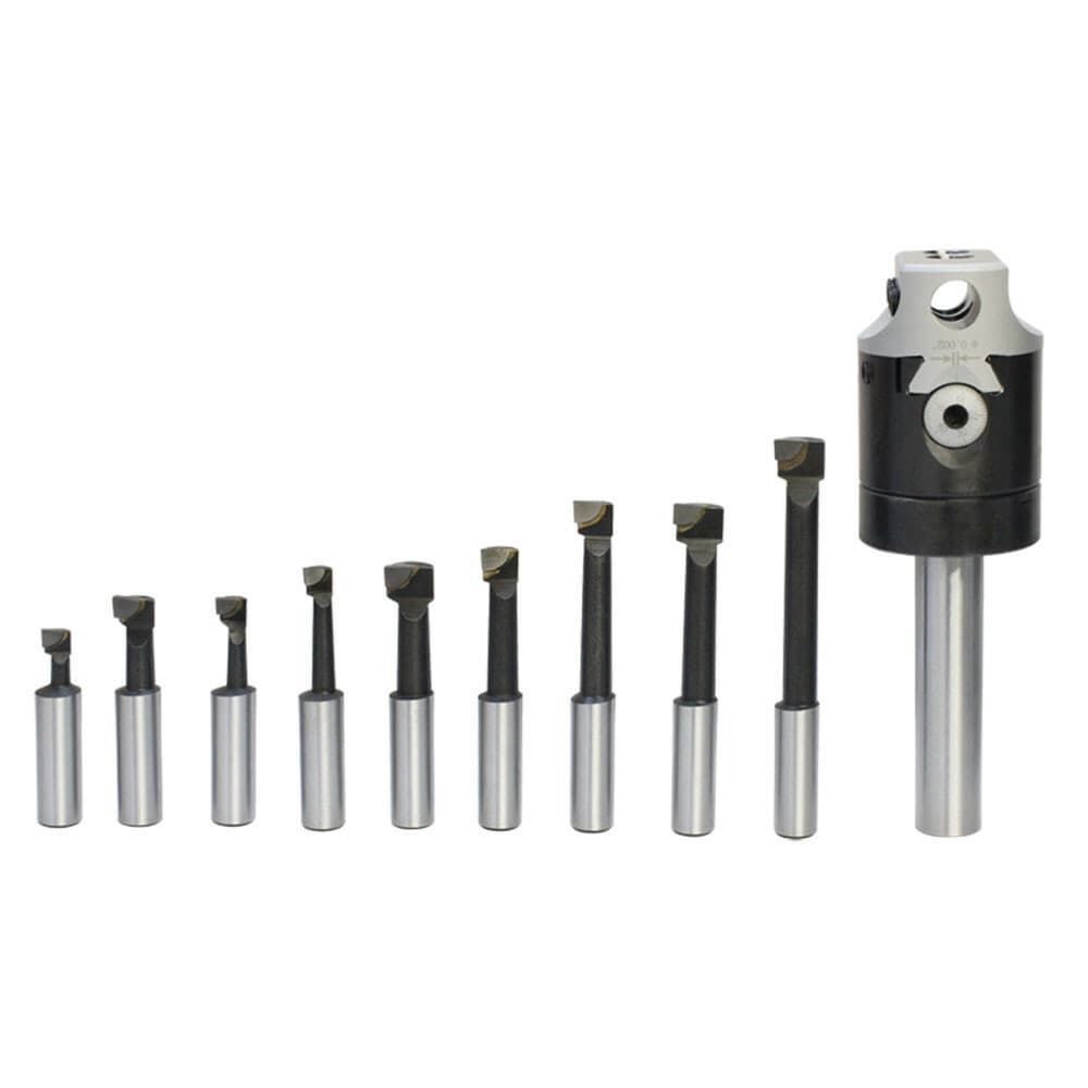 2 inch Boring Head With Straight Shank and Set of 9 Pcs of 1/2 inch Boring Bar 3