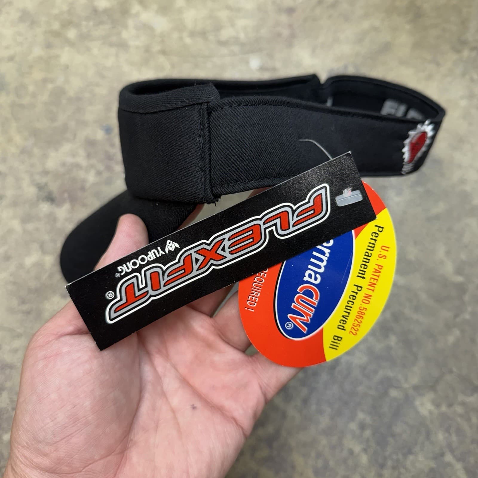 Vintage Think Skateboards Flexfit Visor 2000s Skate Y2K Lightbulb  6