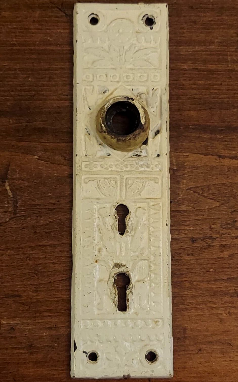 Antique Sargent & Co. Exterior Eastlake Style Door Plate 2" x 7½"