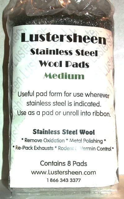 Lustersheen Stainless Steel Hand Pads ~ Medium