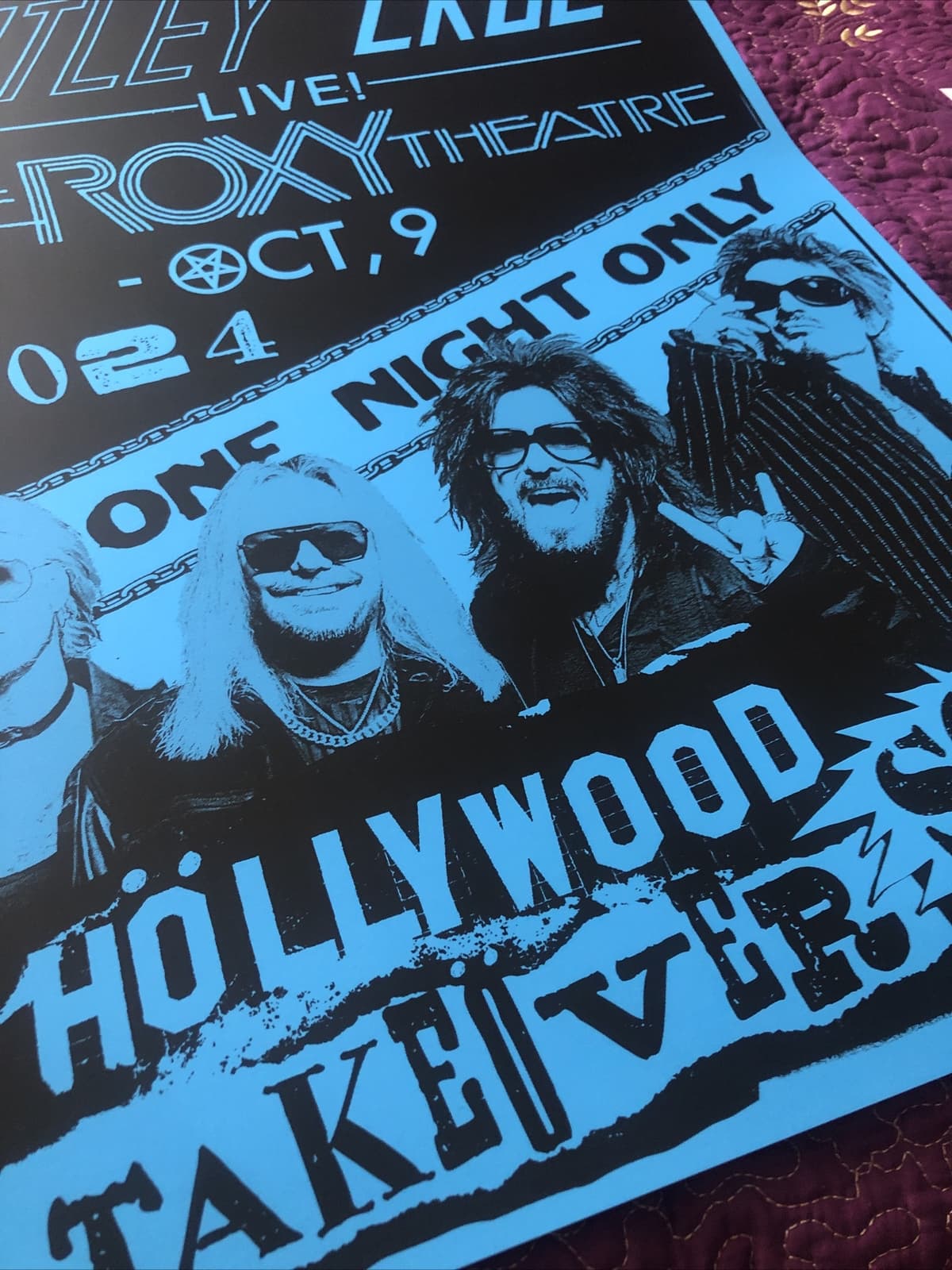 MOTLEY CRUE SUNSET STRIP 10/09 TAKE OVER POSTER #18/100  RARE SOLD OUT LOOK!! 5