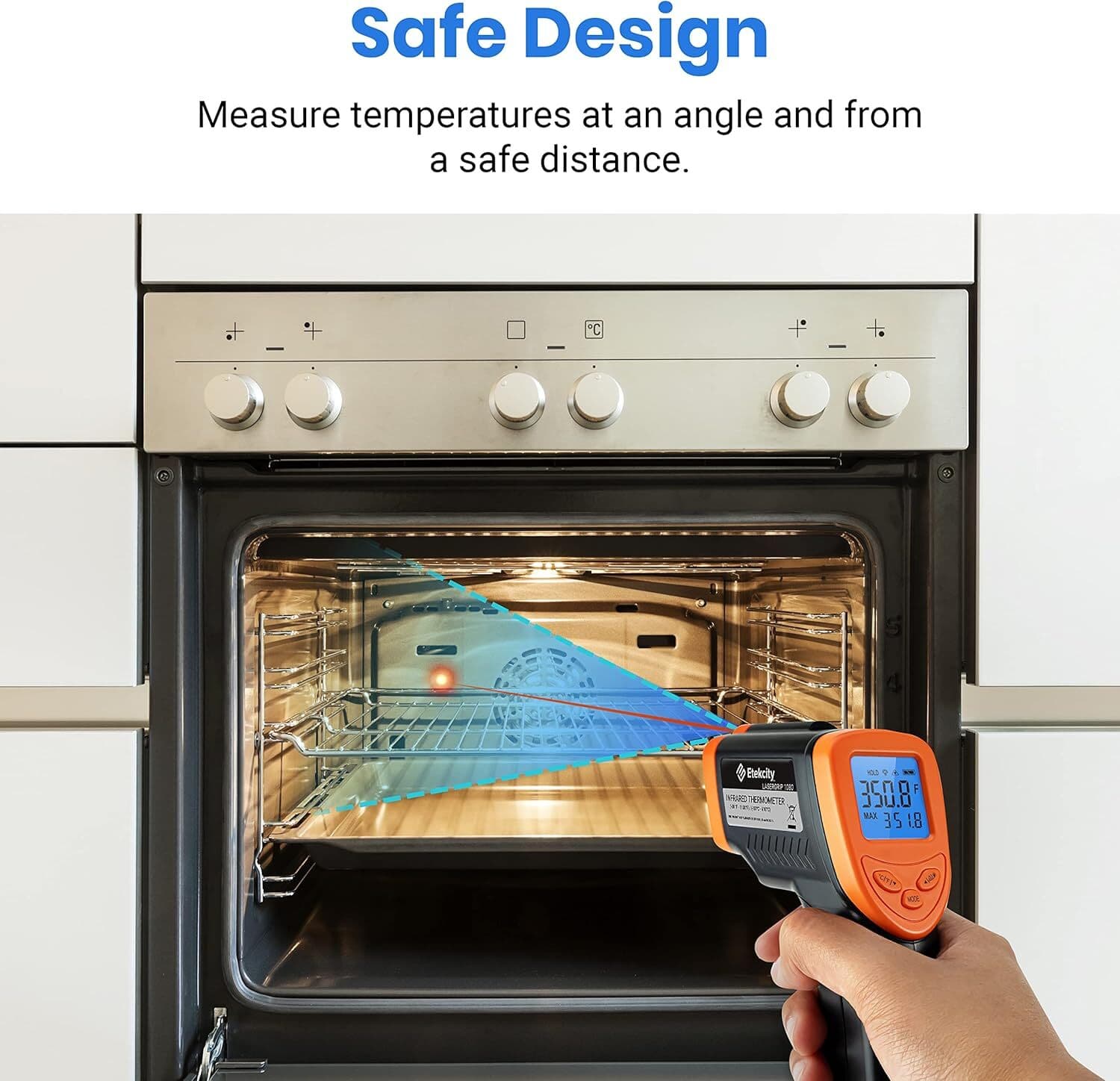 Infrared Laser Thermometer Gun No-Contact Digital Temperature Measurement Tester 3