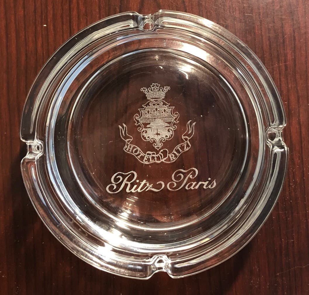 Hotel Paris Ritz Glass Ashtray France