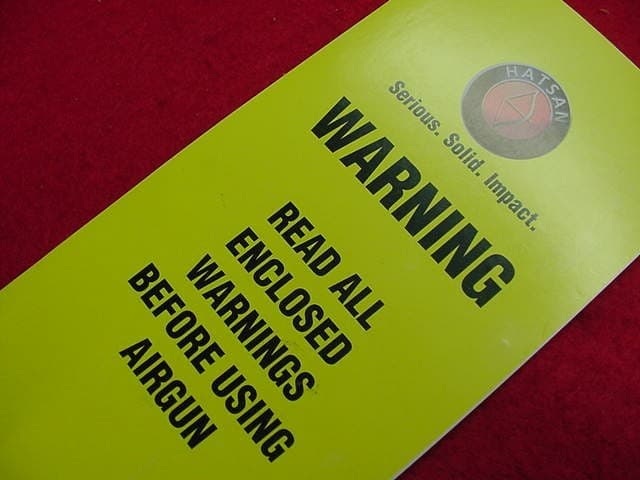 Hatsan - Break Barrel Air Rifles-Owners Manual & Seals & Parts- New !! 6