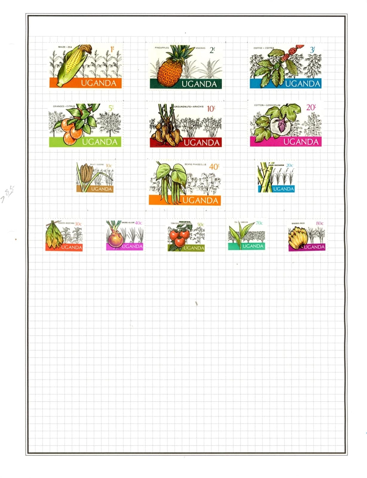 UGANDA--Lot of 94 Stamps & 3 Souvenir Sheets Mounted On Pages 6