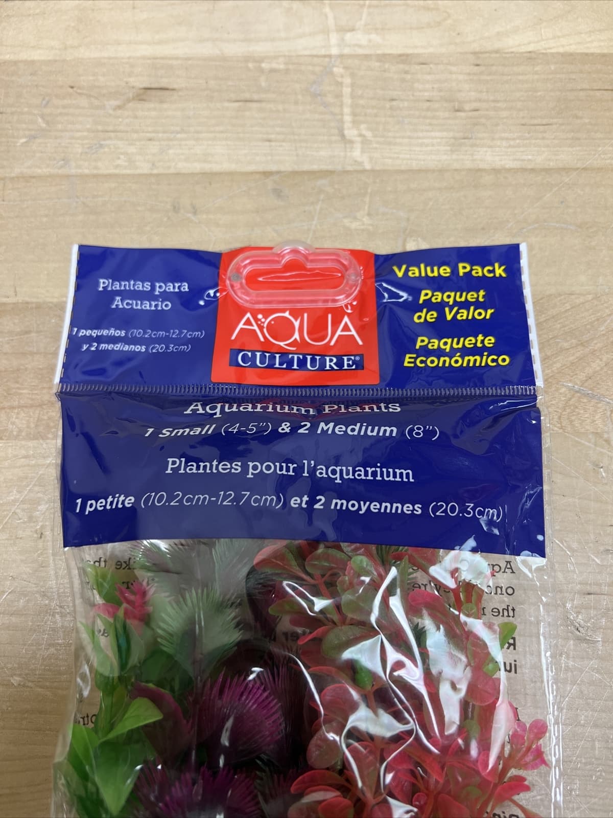 3 Pack Each Aqua Culture Aquarium Plants 1 Small (4-5") 2 Medium (8") (6 TOTAL) 5