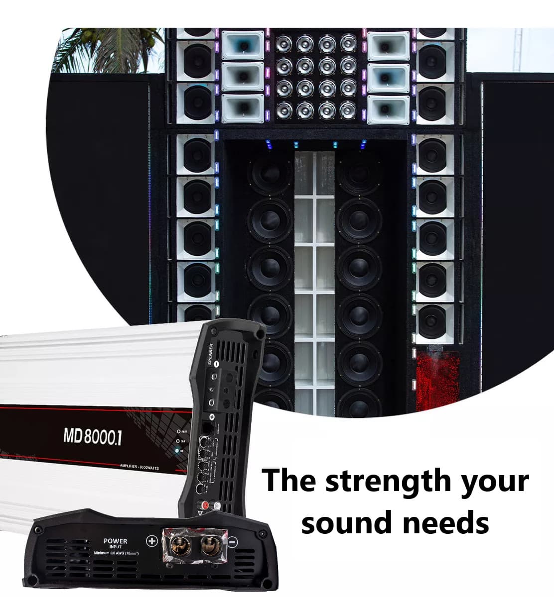 Amplifier MD 8000 1 Ohm Amplifier MD8000 HD8000 8K Watts 8000.1 Amp SHIPS 4