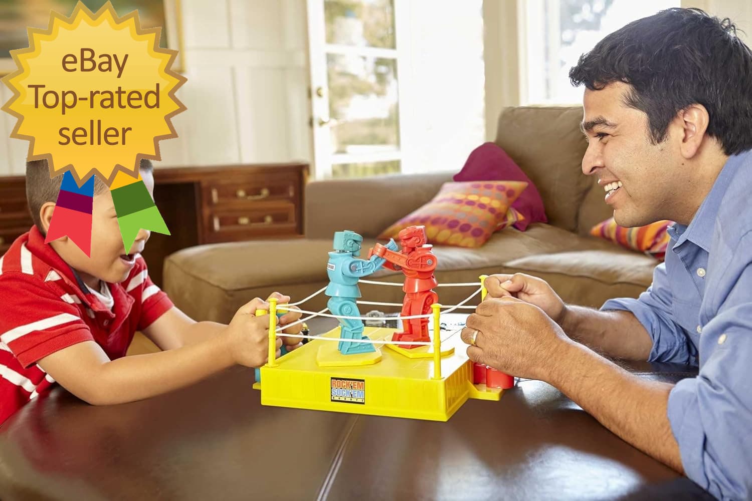 Rock  Em Sock  Em Robots Kids Game Red Rocker Vs Blue Bomber  For 2 players  4