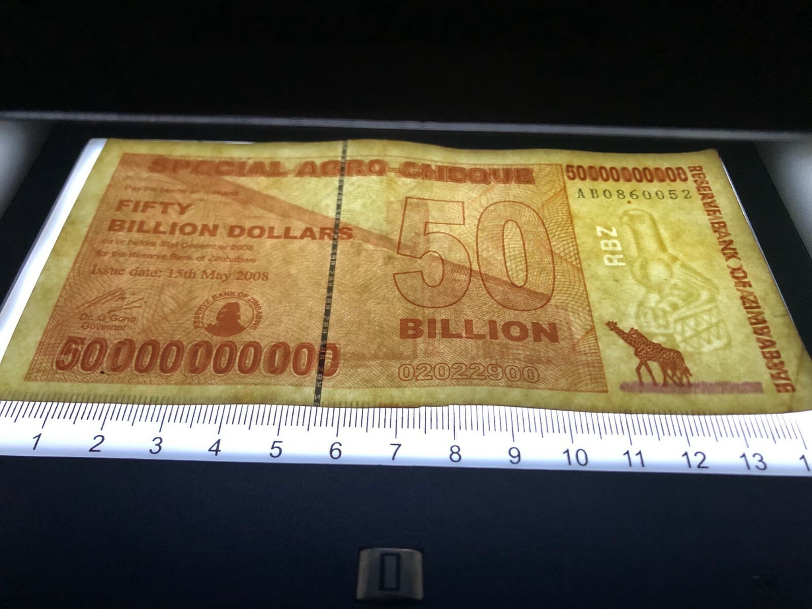 100x Zimbabwe 50 Billion Dollar Special Agro Cheque Bill Banknote - 5 Trillion 2