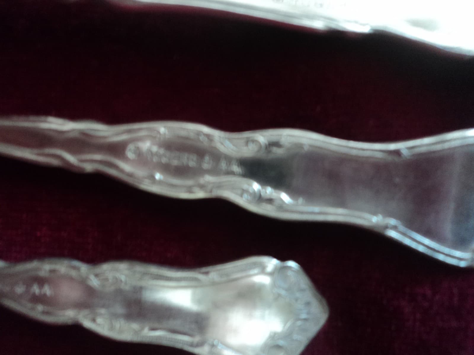 Silverplate Lot of 5 Alhambra Appetizer Forks Demitasse Spoons  1907 5