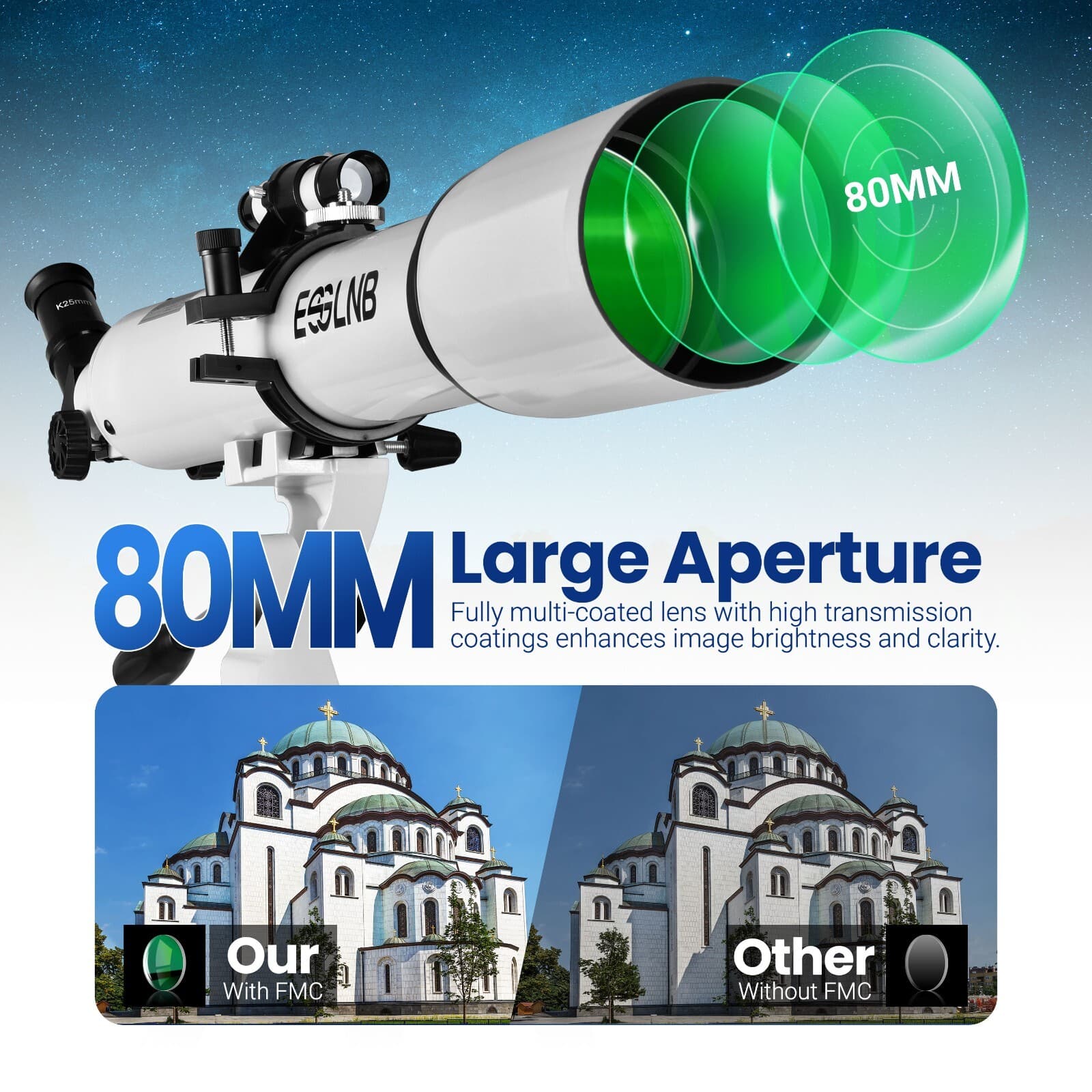 700mm Astronomical Telescope 210X with Phone Adapter for Beginner Moon Watching 3