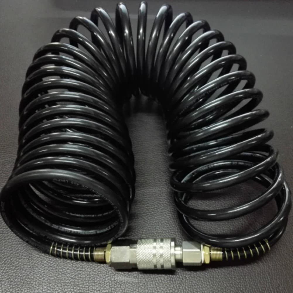 Heavy Duty Recoil Air Hose 25ft 1/4" Flexible Compressor Quick Coupler 200PSI US 2