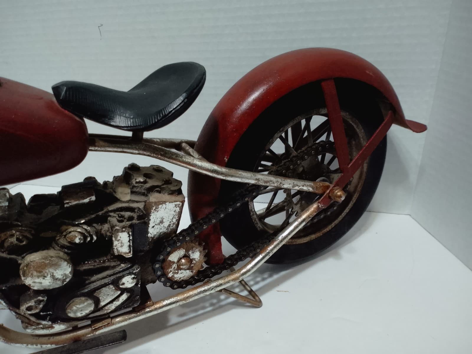 Heavy DieCast Metal weathered HARLEY Davidson INDIAN Motorcycle 20 in 8lbs 3