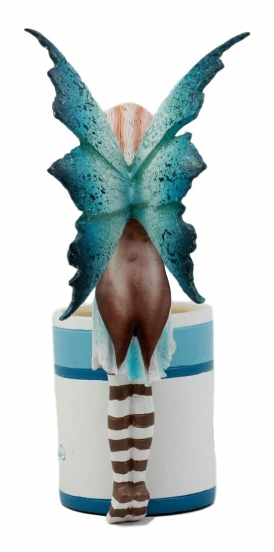 Ebros Amy Brown Teacup Creamy Hot Cocoa Whimsical Fairy Figurine 6"H 6