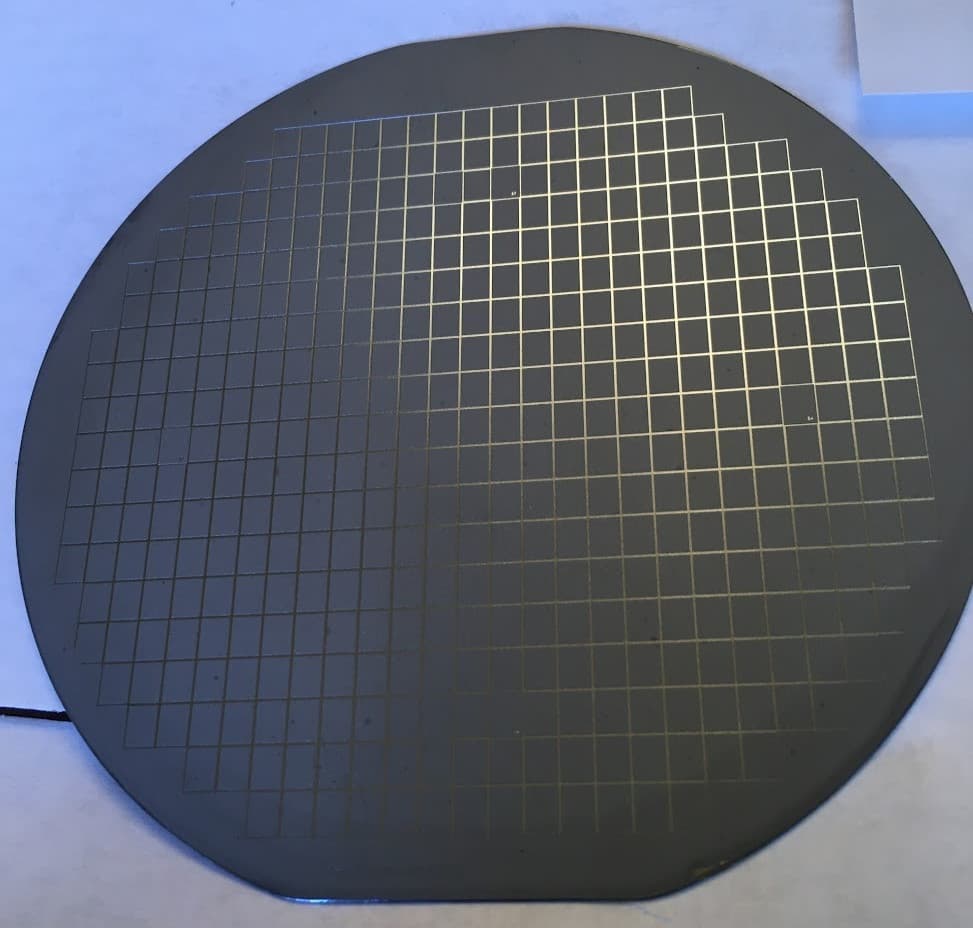 4" Silver ? Unknown Silicon Wafer 1980s Extremely Rare Silver Wafer Vintage CPU 