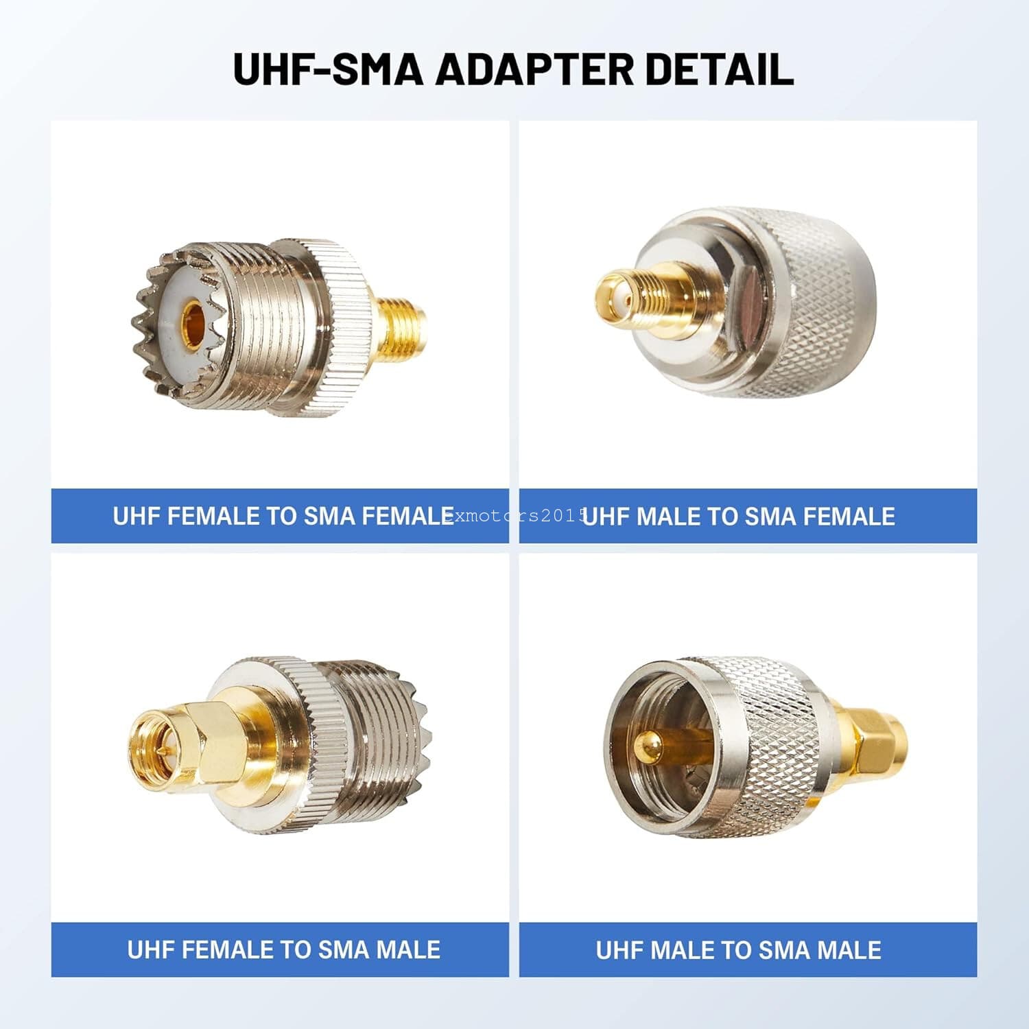 4PCS SMA Male Plug to UHF PL259 SO239 Female RF Coax Connector for CB Ham Radio 4