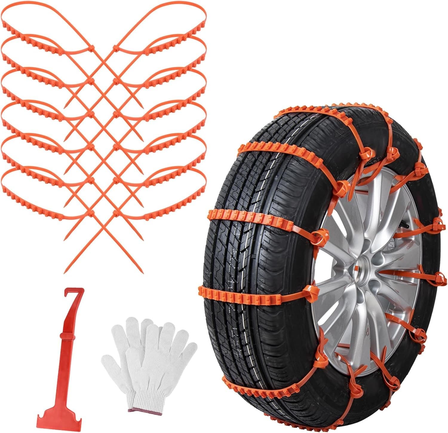 Snow Chains Tire Chains for Car, Trucks, SUV Universal Emergency Snow Tir