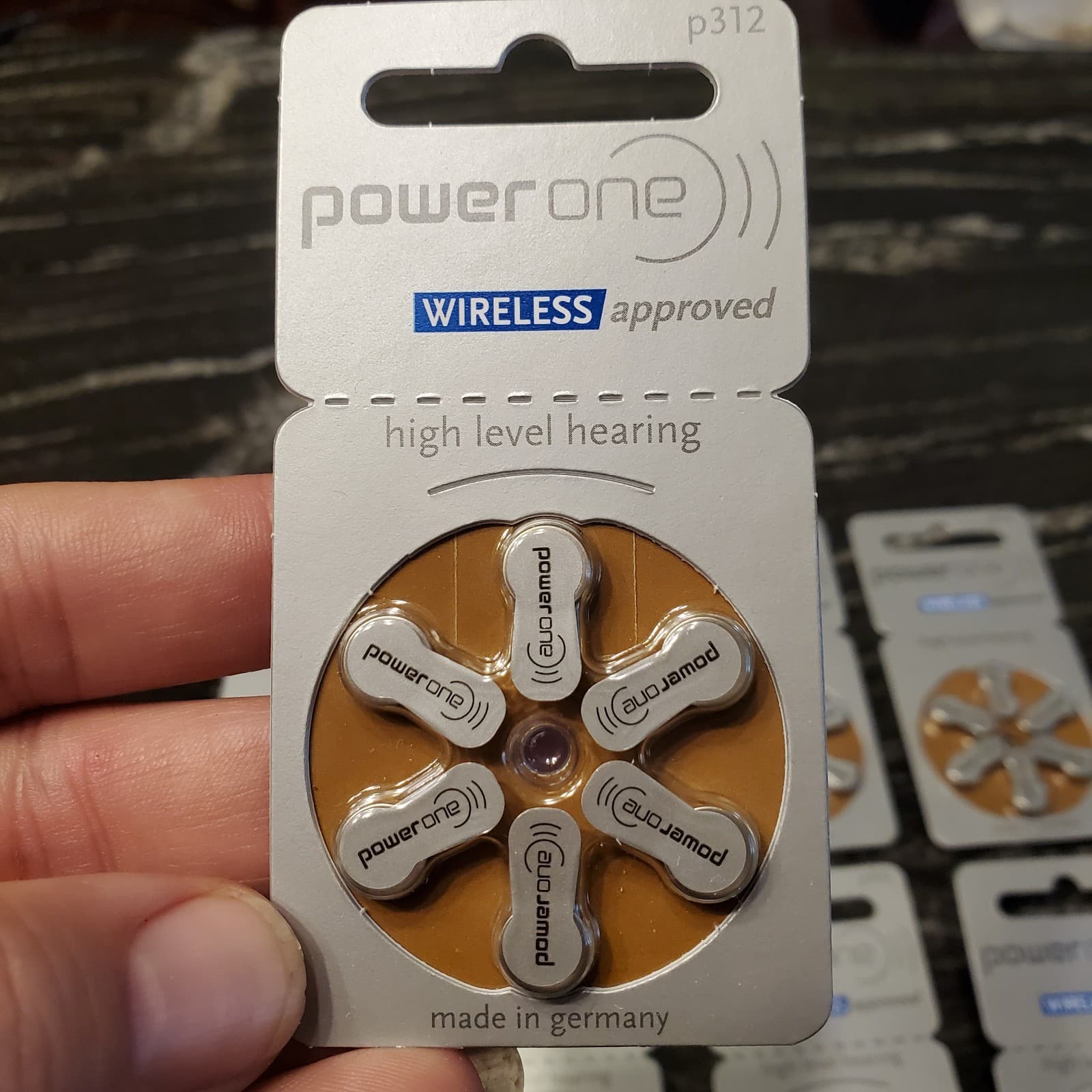 Hearing Aid batteries PowerOne Wireless Approved P312 - 102 Batteries Exp 8/2025 2