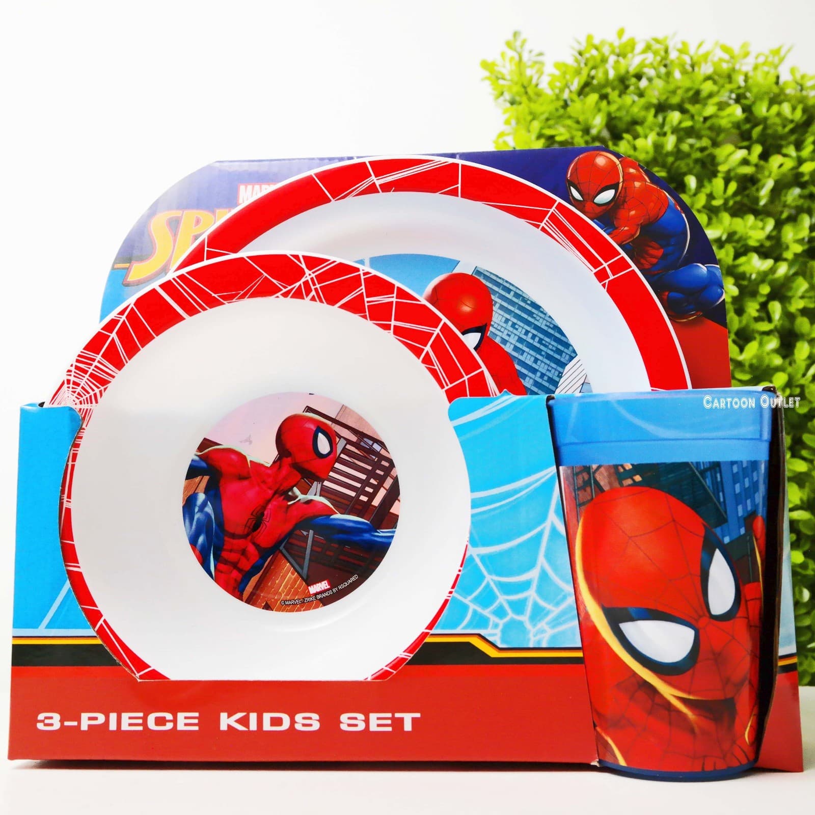 Disney Spiderman Plate Bowl Sippy Cup Kids 3 pc Dinner set Marvel Trending 3