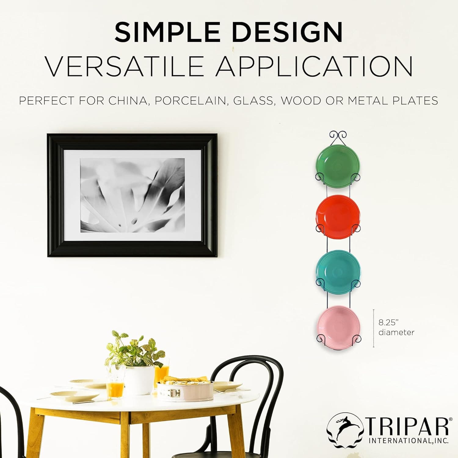 43 Inch Vertical Plate Rack 4-Tier Rack for Collectible Plates, Plaques, 2