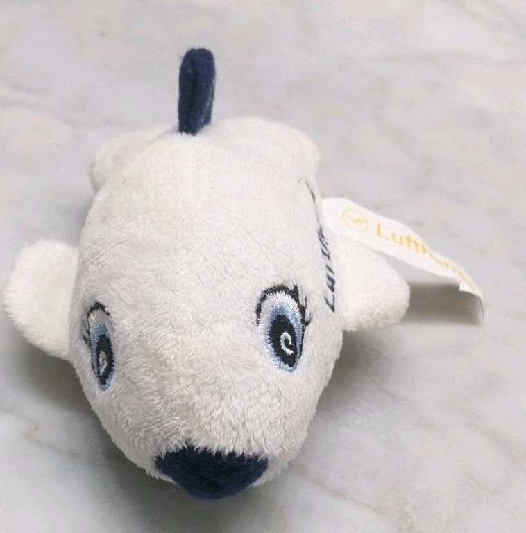 Lufthansa Airlines Airplane Plane 4" Airbus Blue Company Logo Mini Plush Toy  3