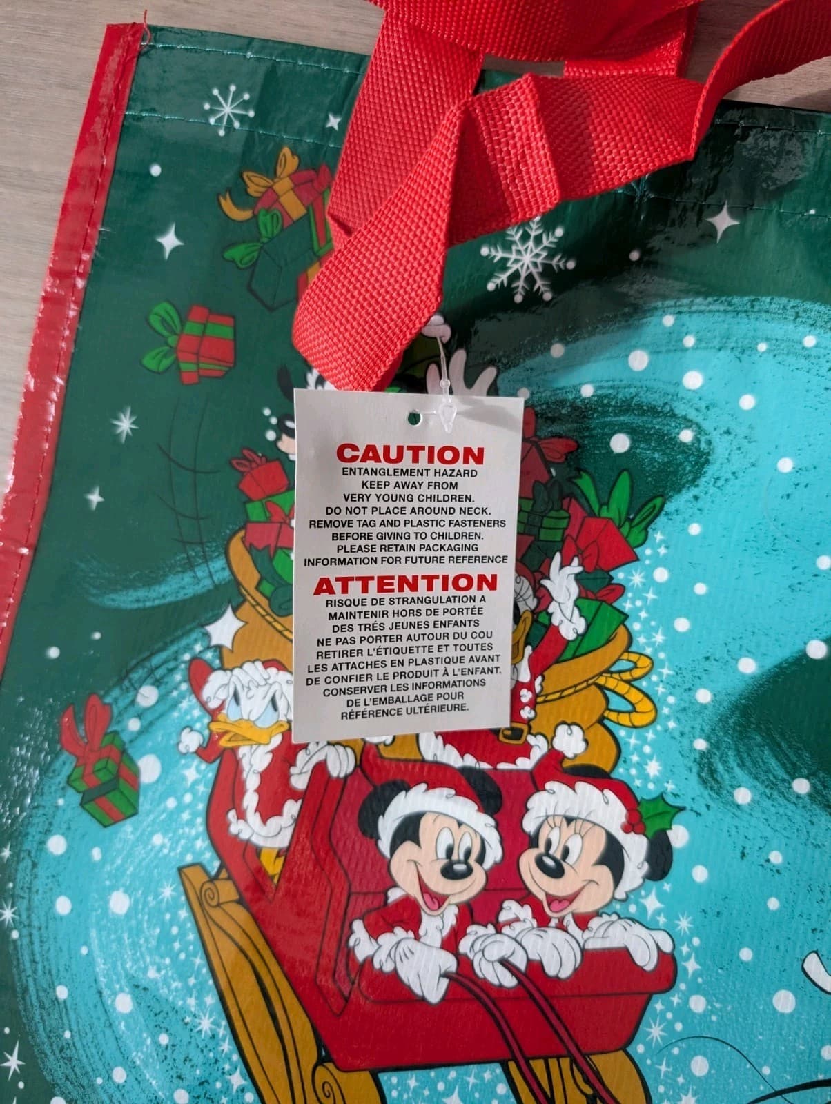 NEW🎄2025 Disney Parks WDW Christmas Holiday Tote Bag Mickey Minnie Goofy Pluto 3