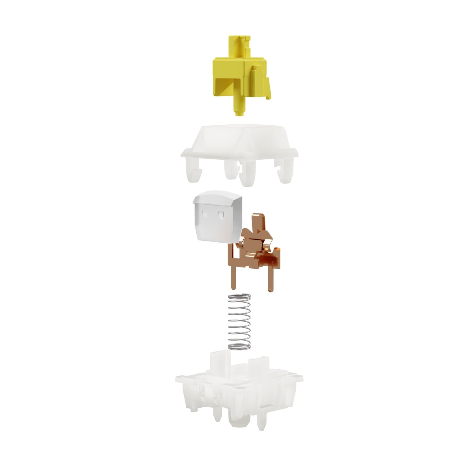 GATERON Milky Yellow Pro V3 Keyboard Switches Pre-lubed Linear 5 pin for All ... 5