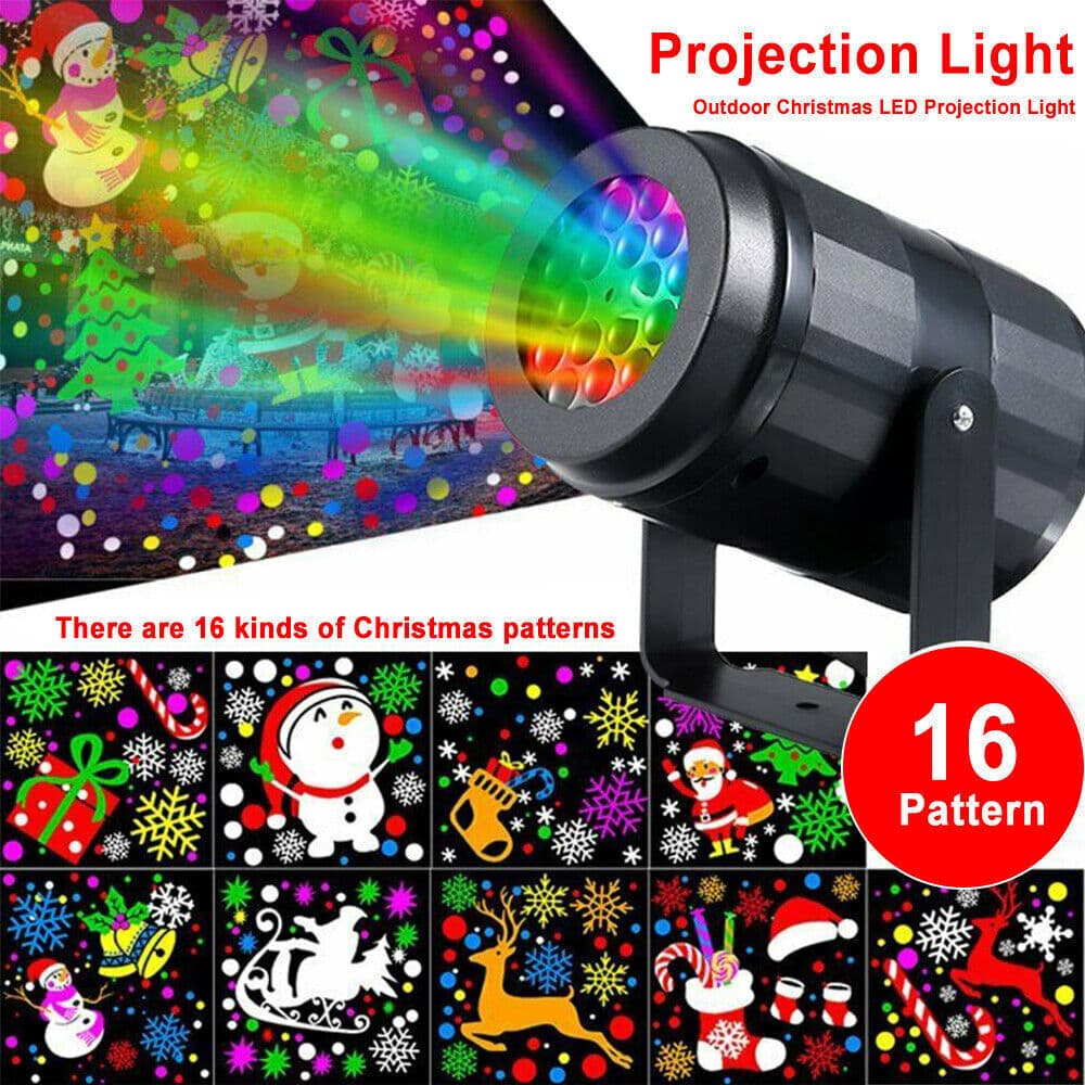 Christmas LED Laser Projector Lights Rotate Projection Lamp Indoor Outdoor Decor 2
