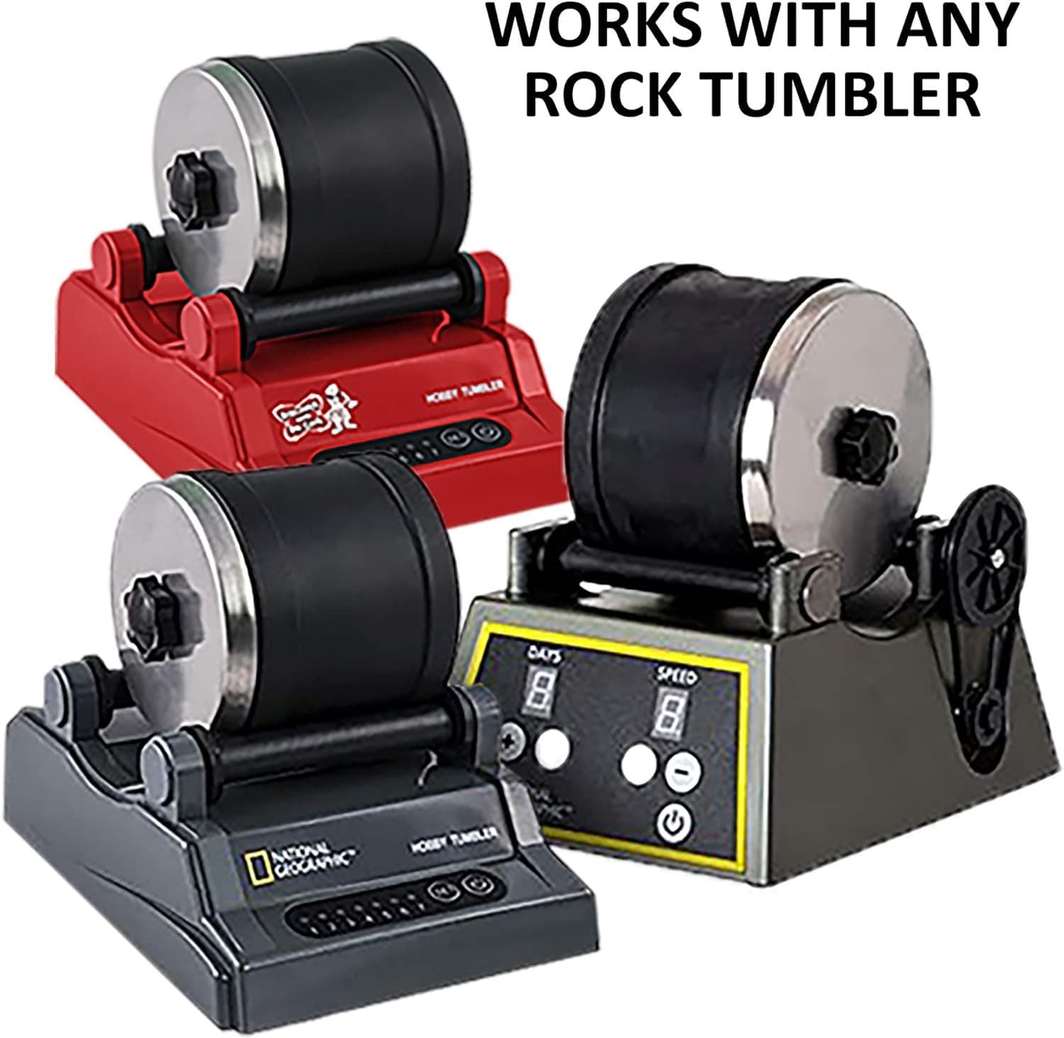 Discover with Dr. Cool Replacement Rock Tumbler 1 Count (Pack of 1), Black  5