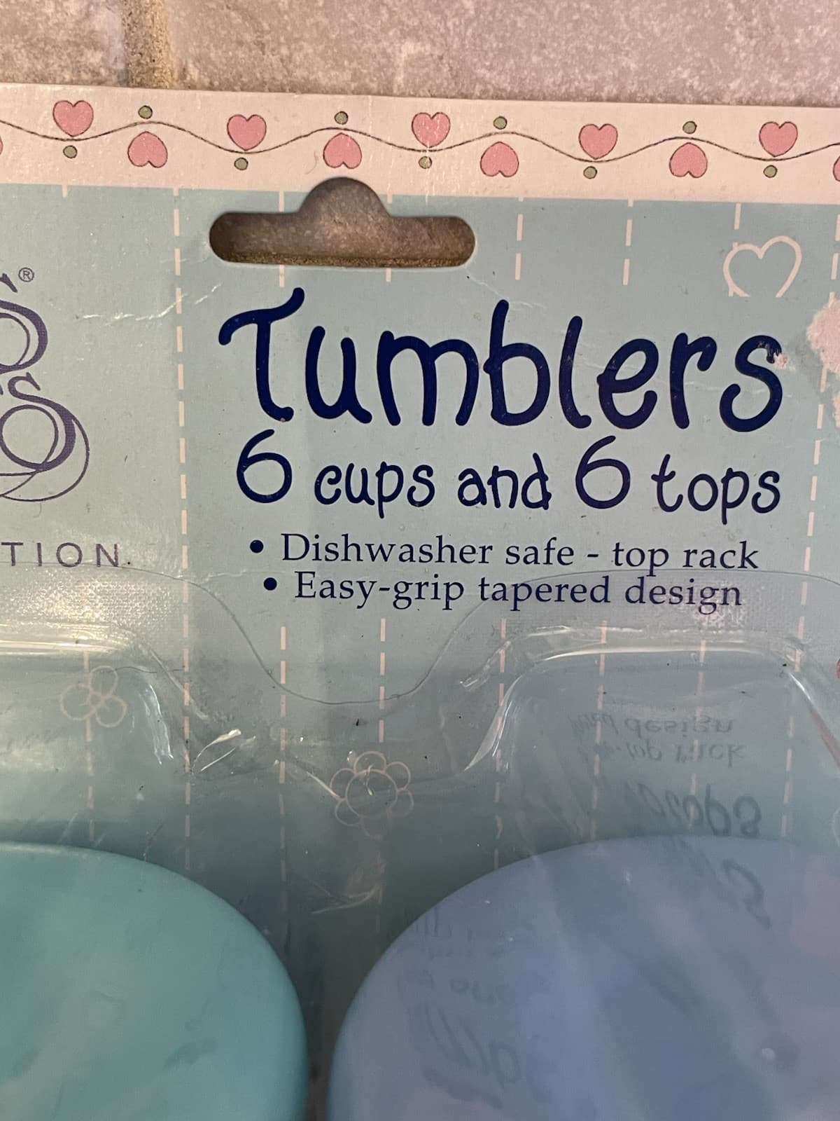 Vintage 1999 Precious Moments Luv n' Care Plastic Tumblers / Sippy Cups - NEW 2