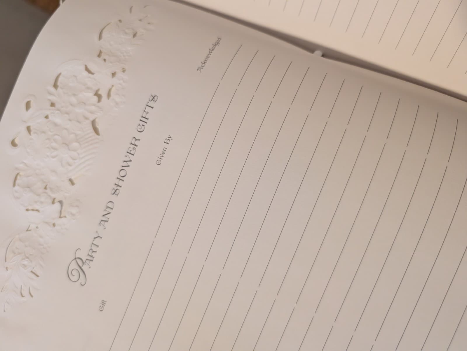 HALLMARK Wedding Bells, Guest Sign in Book * Album , Ivory & White OPENED BOX 6